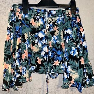 Floral / Tropical Mini Flowy Skort